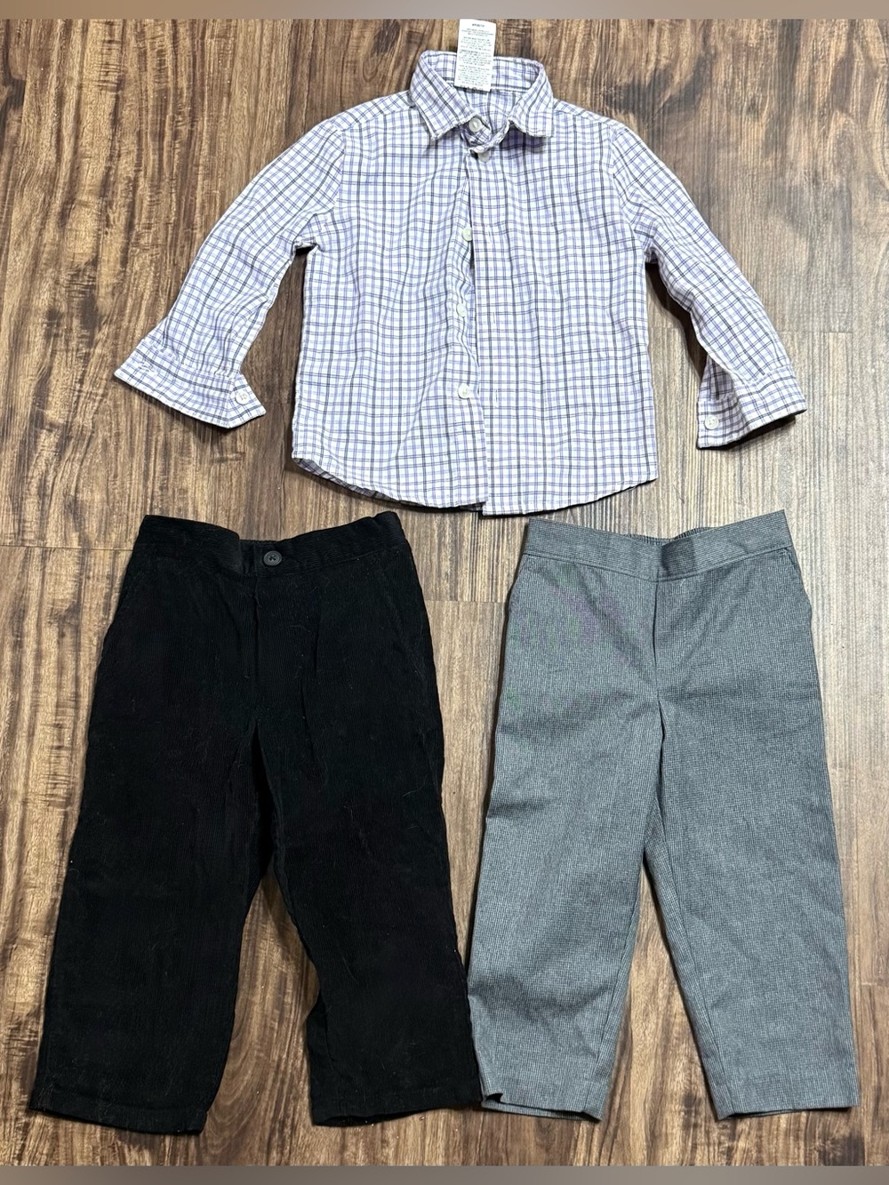 2T Formal Wear Boys Van Heusen Plaid Button Down & Edgehill Collection Pants